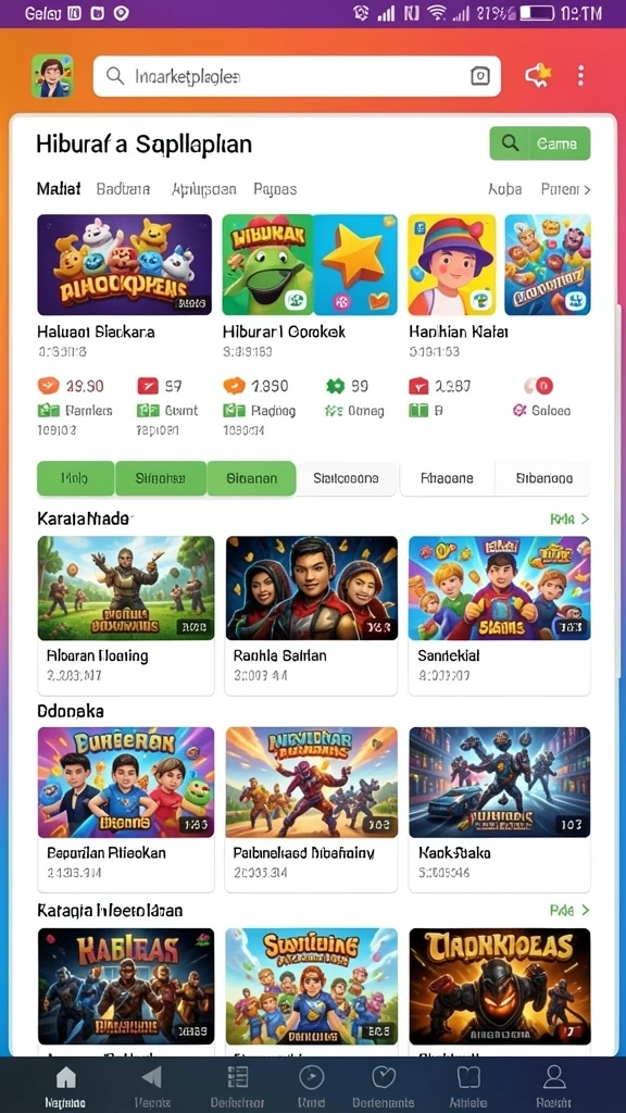 Berbagai pilihan permainan menarik tersedia.