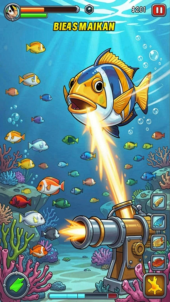 Tampilan awal game yang menarik dan intuitif.