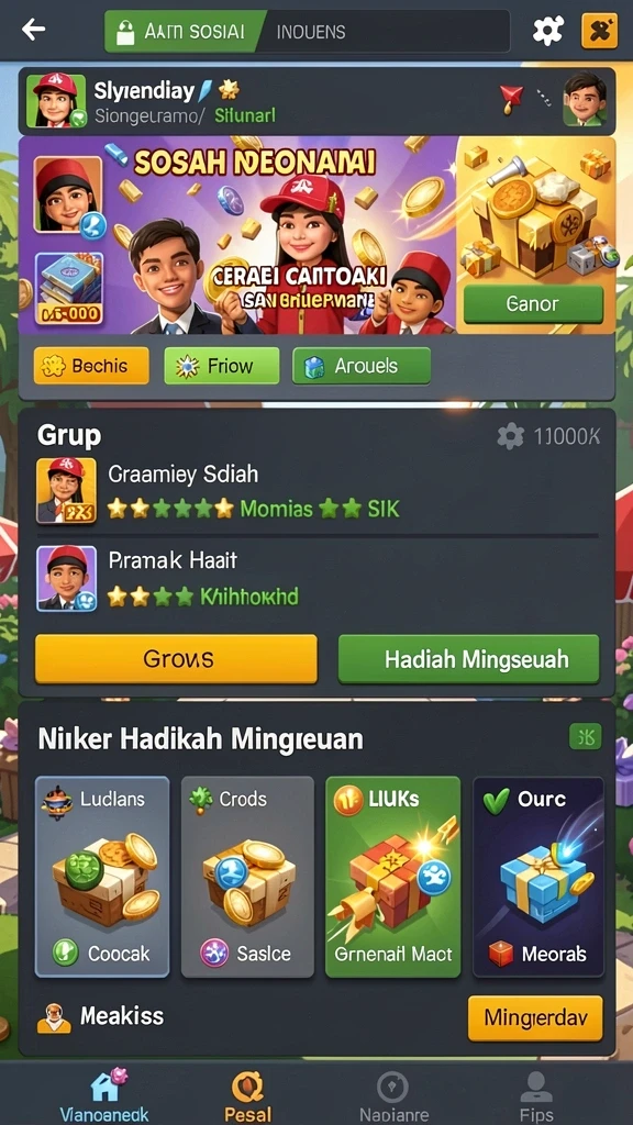 Mode multiplayer yang seru dengan teman.