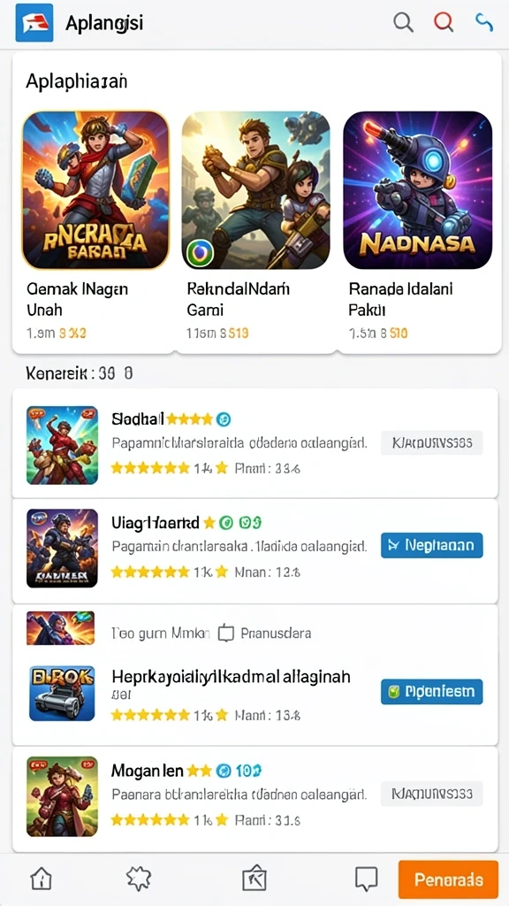 Pemandangan level yang penuh warna dan detail.