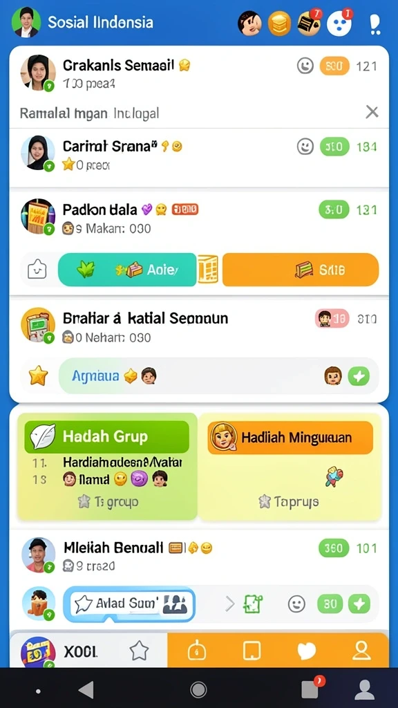 Fitur pilihan karakter yang beragam.