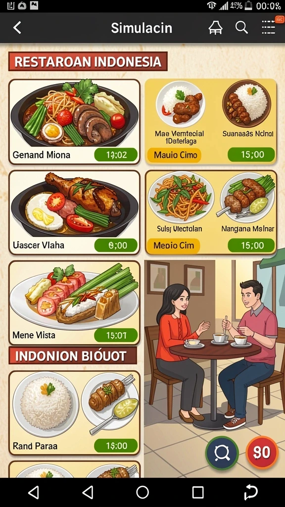 Fitur sosial memungkinkan kompetisi dengan pemain lain.