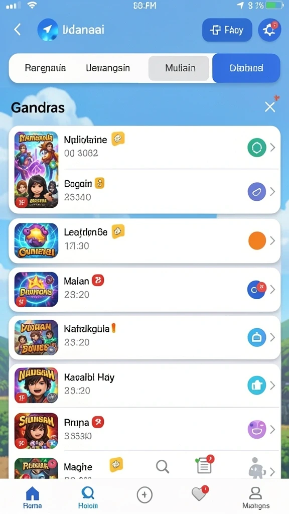 Level yang semakin menantang di setiap tahap.