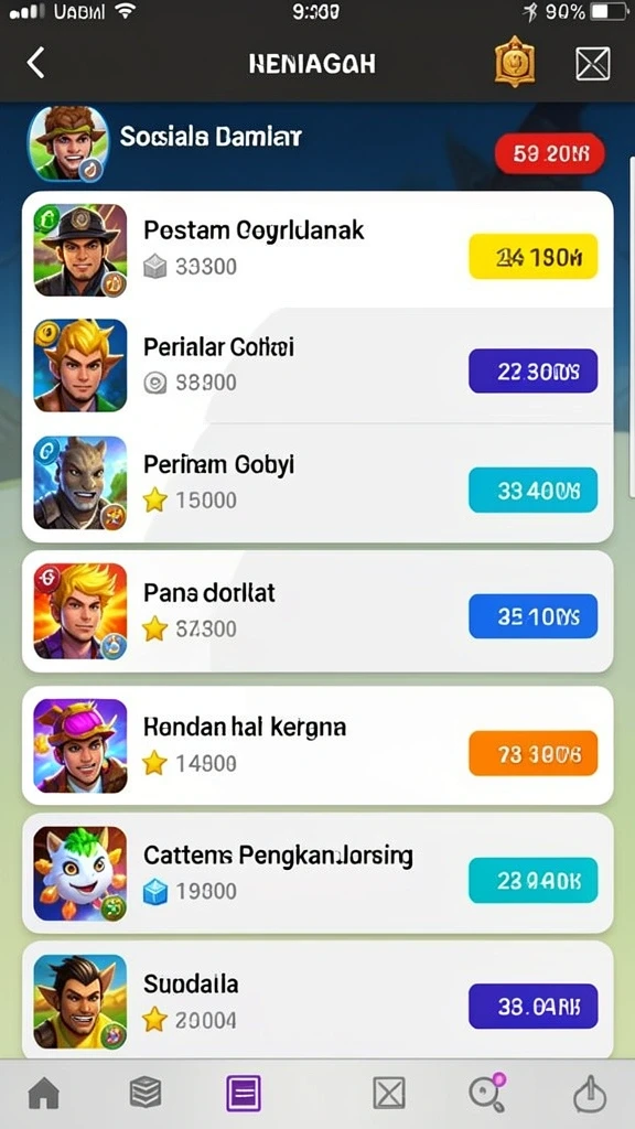 Tantangan menarik di setiap level permainan.