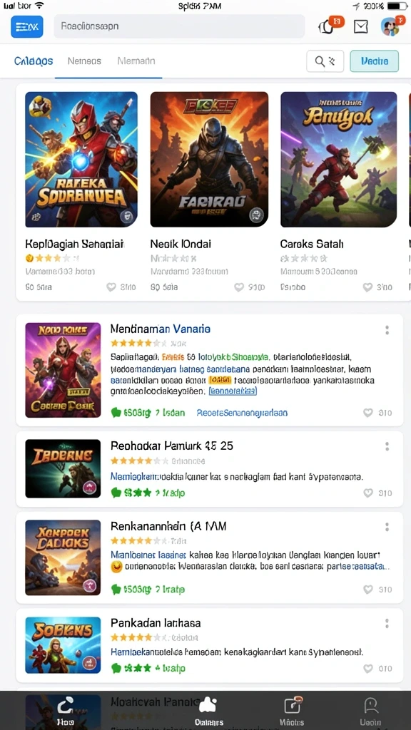 Screenshot menunjukkan tampilan antarmuka permainan yang menawan.